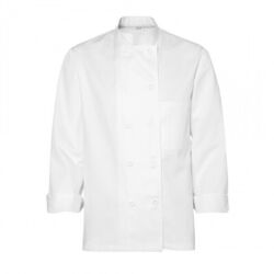 VESTE CUISINE A BOUTONS ML COTON BLANC 2729/MUNICH/TAMISE