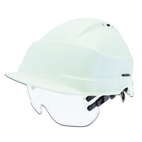 CASQUE DE CHANTIER IRIS  2  BLANC  + LUNETTES INCOLORES
