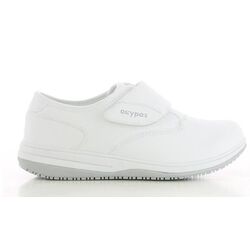 CHAUSSURE ELIANE/EMILY CUIR TYPE BASKET A SCRATCH BLANC/BLANC