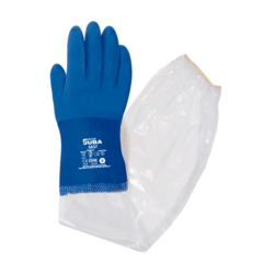 GANT BLEU EN TRIPLE COUCHE PVC SUPPORT COTON L65CM REF.5657