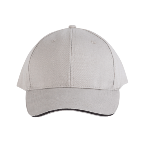 CASQUETTE KARIBAN ORLANDO LIGHT GREY/DARK GREY COTON BROSSE R&eacute;f : KP011
