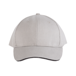 CASQUETTE KARIBAN ORLANDO LIGHT GREY/DARK GREY COTON BROSSE R&eacute;f : KP011