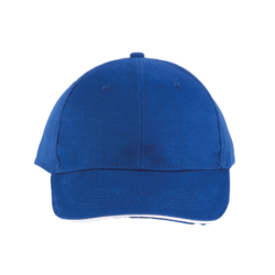 CASQUETTE KARIBAN ORLANDO BLEU ROY/BLANC COTON BROSSE R&eacute;f : KP011