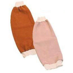 MANCHETTE CUIR CROUTE RHT 40cm &eacute;lastique / LA PAIRE - E4754-004 RHT