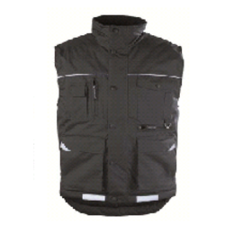 GILET RIPSTOP IMPER MULTIPOCHES ETANCHE NOIR /NOIR Doubl&eacute; Polaire