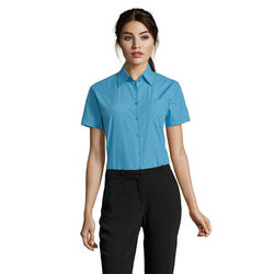 CHEMISIER ESCAPE FEMME POPELINE MC REF 16070