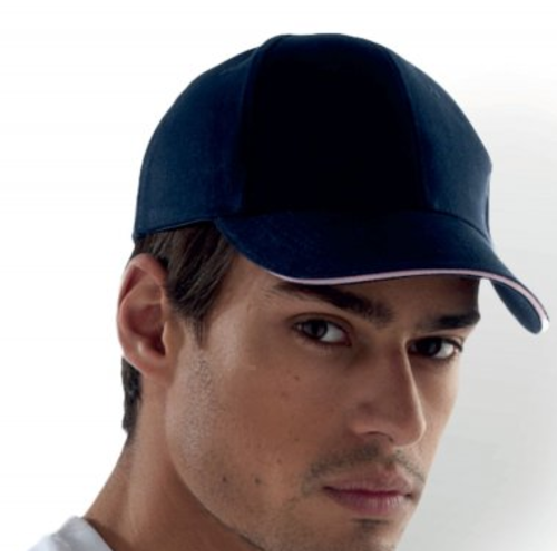 CASQUETTE KARIBAN ORLANDO DARK PINK LISERE SLATE GREY COTON BROSSE R&eacute;f.KP011