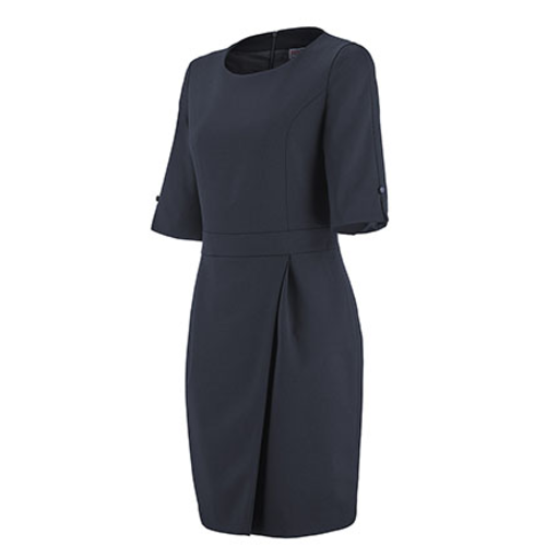 ROBE DAUPHINE MARINE DECOUPE PRINCESSES AVEC FENTE REF.9DPH 1