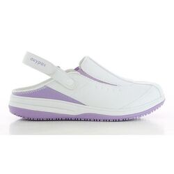 SABOT MICROFIBRE SOUPLE CARINNE/IRIS BLANC /LILAS