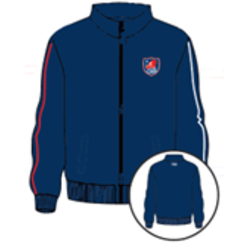 GILET ZIPPE BRINGUE MARINE DRAPEAU FRANCE COTON/ACRYLIQUE