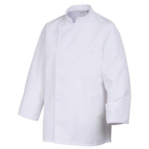 VESTE CUISINE ENERGY PC ML BLANCHE AVEC COL CHAMPION DU MONDE