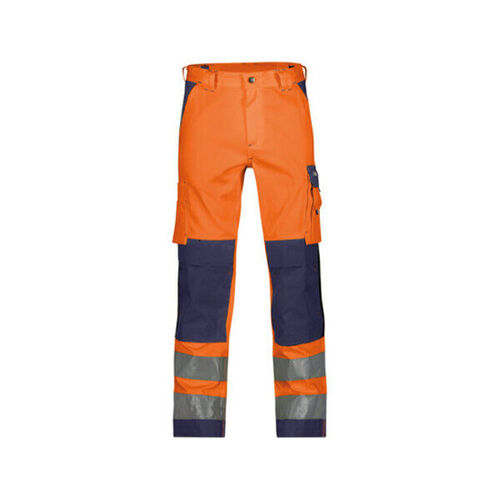 PANT DE TRAVAIL BUFFALO HV PC 300g MARINE/ORANGE FLUO