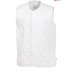 GILET SS MANCHE MATELASSE UNISEXE PC BLANC R&eacute;f.7184/1683