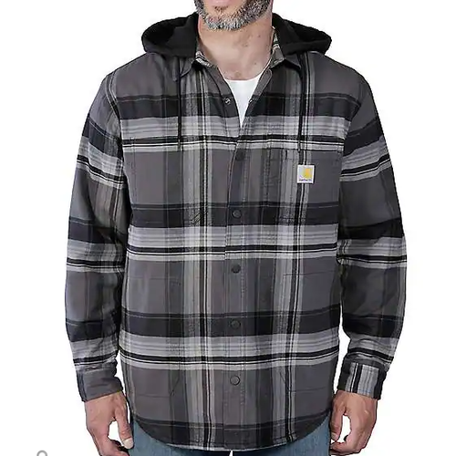 CHEMISE A CAPUCHE DOUBLEE POLAIRE FLANELLE COTON/ELAS 190GR REF.105938