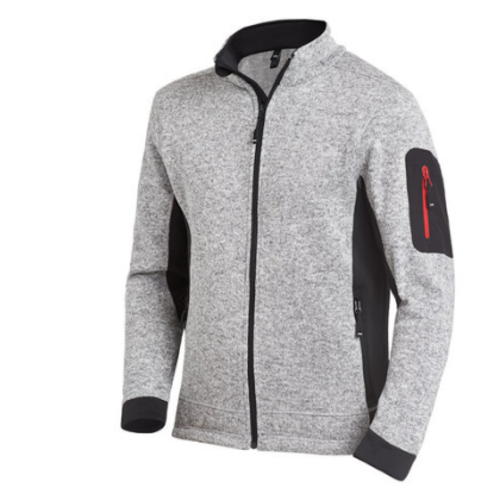 CARDIGAN POLAIRE CHRISTOPH HOMME  GRISCLAIR/NOIR  280GR REF.795-95 1120