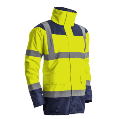 PARKA MATELASSEE KETA JAUNE/MARINE POLYESTER OXFORD 300D REF.7KETY