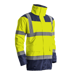 PARKA MATELASSEE KETA JAUNE/MARINE POLYESTER OXFORD 300D REF.7KETY