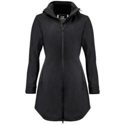 VESTE FEMME IMPERMEABLE NOIR EN POLYESTER RECYCLE REF.351473