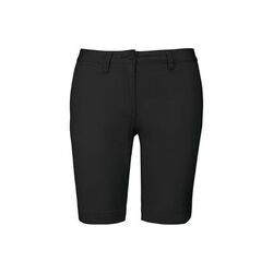 BERMUDA CHINO FEMME NOIR 100% COTON SERGE R&eacute;f.K751