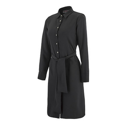 ROBE GARANCE NOIR CEINTURE A NOUER POLY/ELAS REF.9GRN 110