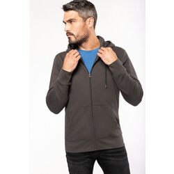SWEAT SHIRT ZIPPE A CAPUCHE HOMME COTON BIO/POLYESTER REF.K4030