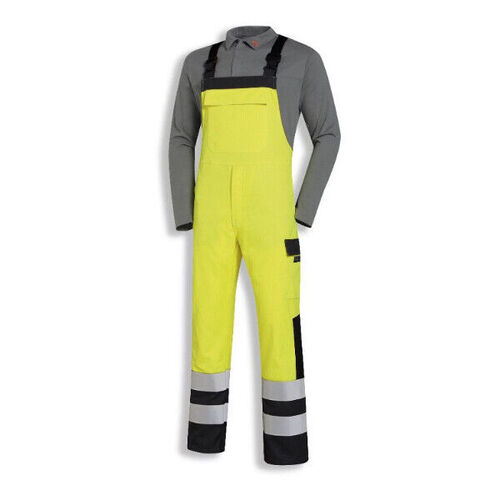 COTTE A BRETELLES MULTIRISQUE HOMME HV JAUNE/MARINE 300GR REF.17132