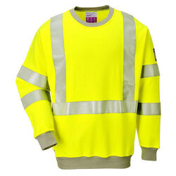 SWEAT SHIRT HI-VIS JAUNE ANTISTATIQUE MODACRYLIQUE/COTON 300GR REF.FR72