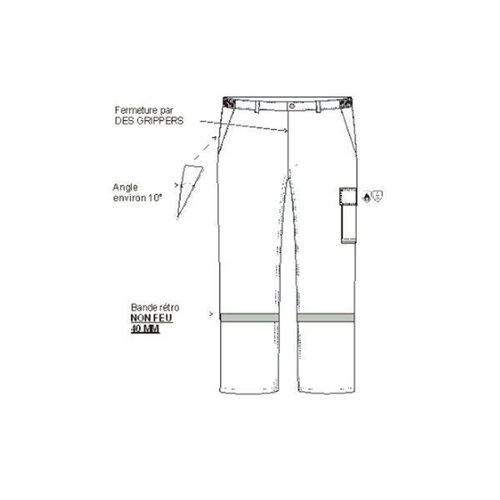 PANTALON RETARDATEUR DE FLAMME MARINE  FAB SPE