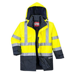 PARKA HV MULTIRISQUES JAUNE/MARINE R&eacute;f : S779