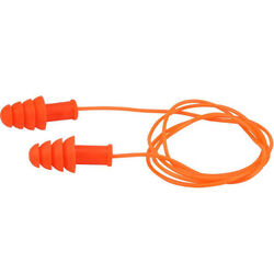 A L'UNITE BOUCHONS D'OREILLE REUTILISABLE CORDES ORANGE 30DB 267-HPR400C