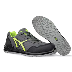 CHAUSS DE SECU BASSE NOIR/VERT TIGE MICROFIBRE/RIPSTOP S1P REF.648730