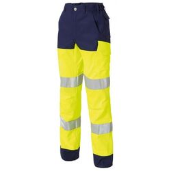 PANTALON  HV LUCK LIGHT MARINE /JAUNE  2194