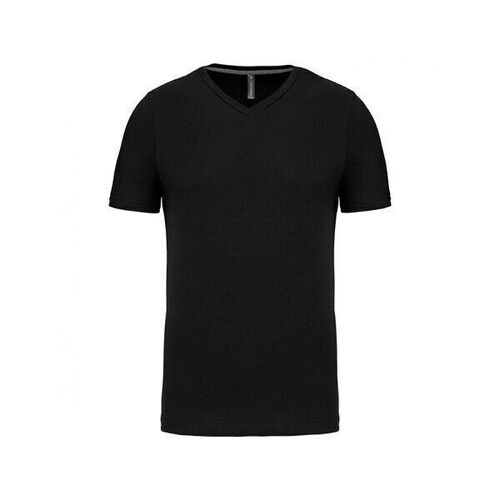 T SHIRT HOMME KARIBAN MC COL V COTON COULEUR R&eacute;f.K357