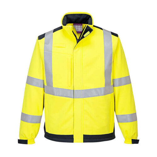 VESTE SOFTSHELL JAUNE/MARINE MODAFLAME MUTI NORMES ARC ELEC REF.MV72