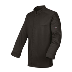 VESTE DE CUISINE MIXTE ABAX ML NOIR POLYCOTON