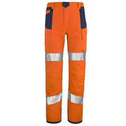 PANTALON PUPIL PI ORANGE FLUO/MARINE 50%POLY RECYCLE 50%COTON REF.1HVNG3PI 404