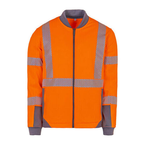 SWEAT RODRIGUES ORANGE/GRIS ZIPEE COL CYCLISTE 100% POLYESTER
