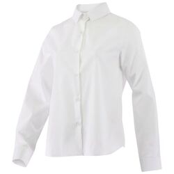 CHEMISIER FEMME BLANC TESSON  A COL ITALIEN REF.FOT38337/8