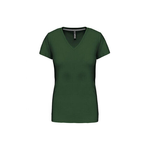 T SHIRT FEM.KARIBAN AJUSTE MC COL V COTON R&eacute;f.K381