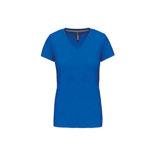 T SHIRT FEM.KARIBAN AJUSTE MC COL V COTON R&eacute;f.K381