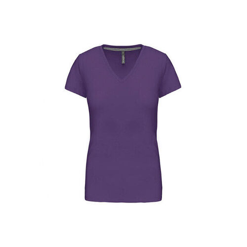T SHIRT FEM.KARIBAN AJUSTE MC COL V COTON R&eacute;f.K381