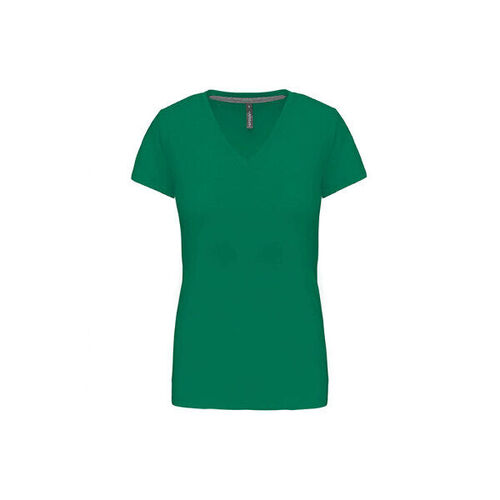 T SHIRT FEM.KARIBAN AJUSTE MC COL V COTON R&eacute;f.K381