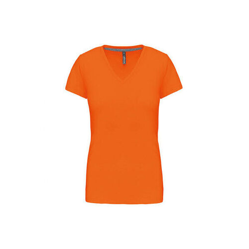 T SHIRT FEM.KARIBAN AJUSTE MC COL V COTON R&eacute;f.K381
