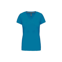 T SHIRT FEM.KARIBAN AJUSTE MC COL V COTON R&eacute;f.K381