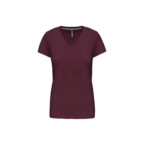 T SHIRT FEM.KARIBAN AJUSTE MC COL V COTON R&eacute;f.K381