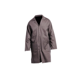 BLOUSE MIXTE ML 100% COTON GRIS A PRESSIONS / 12AP430