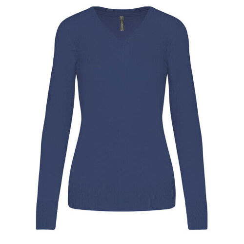 PULL FEMME COL V COTON ACRYLIQUE 50/50 K966
