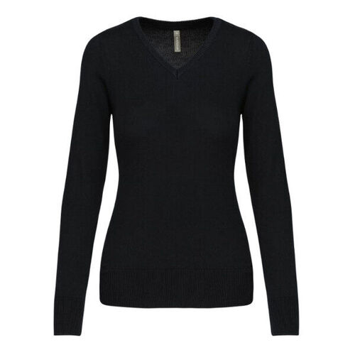 PULL FEMME COL V COTON ACRYLIQUE 50/50 K966