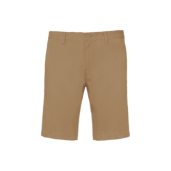 BERMUDA CHINO HOMME CAMEL 100% COTON SERGE R&eacute;f.K750