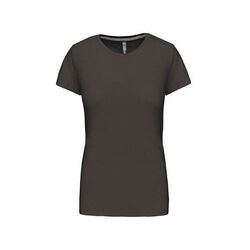 T SHIRT FEM.KARIBAN AJUSTE MC COL ROND COTON R&eacute;f.K380